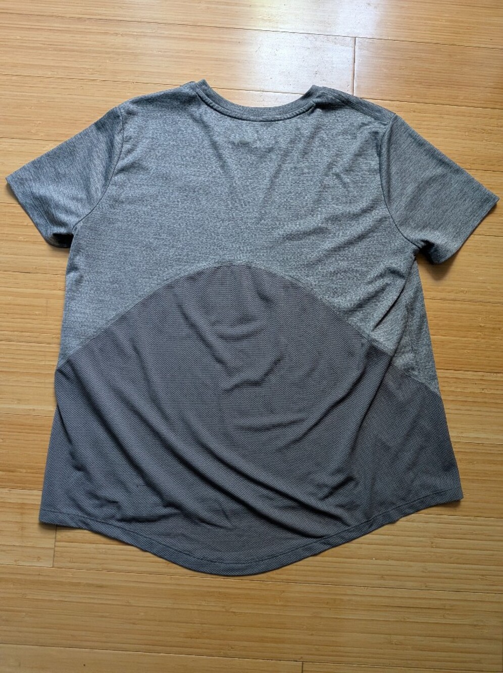 Nike Women's Short Sleeve Athletic Top in Heather Gray and Dark Gray